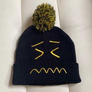 Black and Yellow Knit Hat